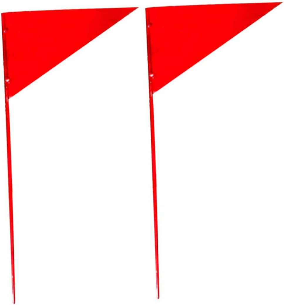 2 Pcs Triangle Marker Flag Track and Field Flag Lawn