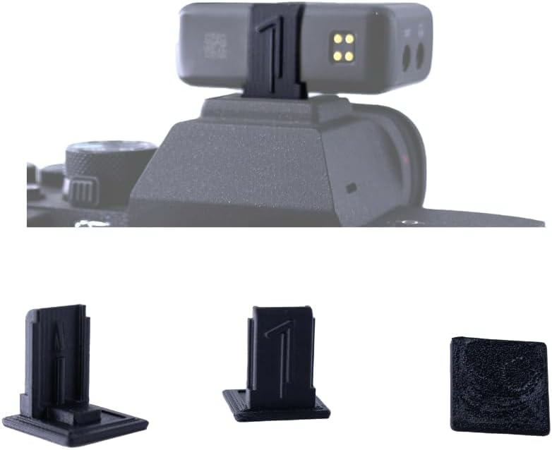 Cold Shoe Mount Replacement for DJI Mic, 3D Printed, Fits Camera Hot Shoe Mounted (3 Pack), Black, BCDM1M