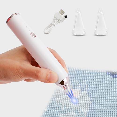 Image of Electric Diamond Painting Pen - Cordless Vacuum Pen for Diamond Art, Low-Noise & Wax-Free, 3 Adjustable Suction Modes, Rechargeable, Lightweight, Diamond Art Accessories for Adults (Rose Gold)