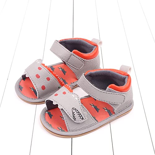 Baby Girl Sandals Toddler Comfort Open Toe Dinosaur Outdoor Casual Beach Shoes With Flower Flats Shoes2