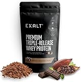 EXALT Nutrition - Whey Protein Powder - Ghanaian Cacao - 1kg - Premium Grass Fed Whey - Micellar Casein & Free Range Egg White - 7hr Triple-Release Blend - Naturally Sweetened with Dates