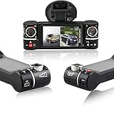 inDigi Dash Cam 2.7' TFT LCD Dual Camera Rotated Lens Car DVR w/IR Night Vision - New