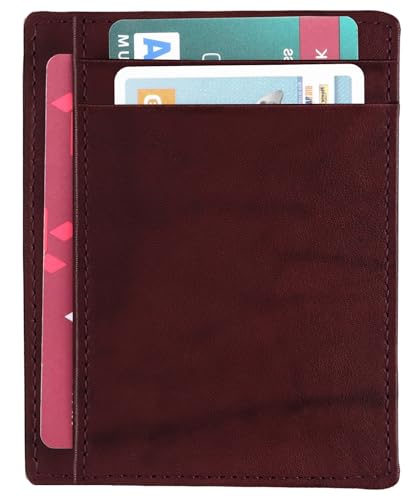 Image of WildHorn Leather Card Holder for Men & Women (Brown Antique)
