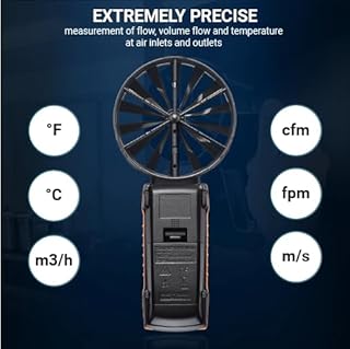 testo 417 set 1 - wing wheel anemometer with measuring funnels