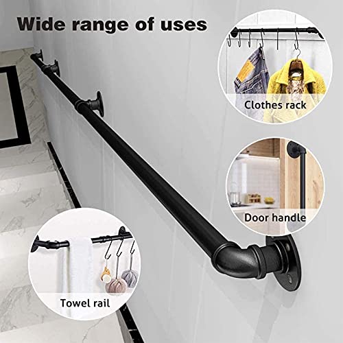 Main courante rustique en métal robuste pour rampe d'escalier - 5