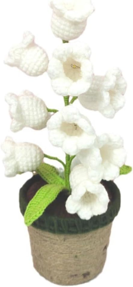 Cotton Rope Knitted Flower Light Beautiful Cotton Rope Crocheted Flower Lamp Delicate Knitted Light