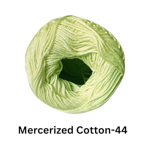 Image of VCR 4 Ply Light Pista 100% Mercerized Cotton Yarn, 60 Grams Hank, 190 Meters Length, Cotton Combed Ball, Smooth and Glossy Crochet Yarn for Crochet and Knitting, Pack of 1, Suitable for DIY Crafts