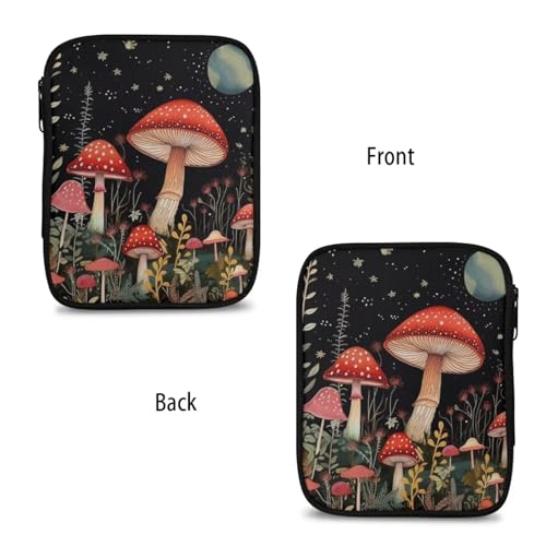 Image of Crochet Hook Case Galaxy Mushroom Crochet Hook Holder Portable Crochet Hook Storage Bag with Web Pockets Suitable for Crochet Needles /Knitting Accessories