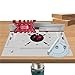 QNJSCYDB Aluminum Alloy Rotary Table Insertion Plate Wood milling Flipping Board with Tenoning Fence Electric Carving Auxiliary Tools(Red Router Lift)