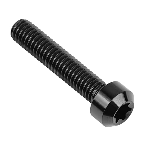 Image of Titanium Torx Square Head M6 x 10 15 20 25 30 35 40 45 50 60 65 70 80mm Screw Pack of 5 (Black, M6x30mm)