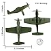 Tim Mee WW2 Fighter Ace Planes - 3 Green Plastic Army Men Airplanes Made in USA