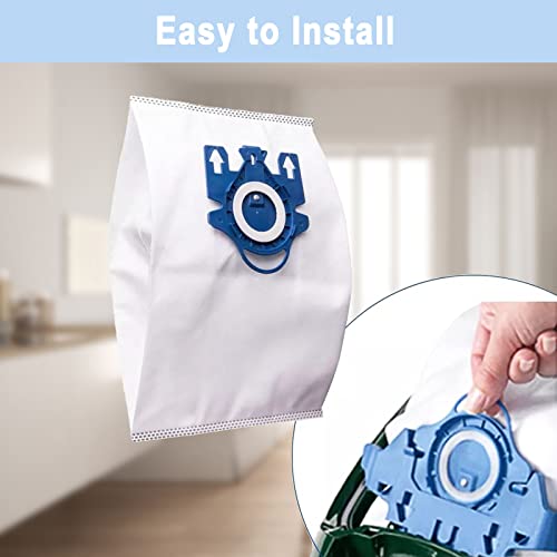 16 Pack Miele AirClean 3D GN Vacuum Cleaner Bags for Miele Vacuum Classic C1, Complete C1 C2 C3, S227/S240, S270, S400,S400i-S456i S2, S5, S8 Series with 4 Motor Protection Filters, 4 AirClean Filters - Thumbnail 7