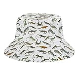 Reptile Lizard Bucket Hat for Women Men Unisex Cotton Wide Brim Sun Hat Outdoor Summer Travel Hiking Beach Cap