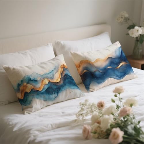 Housse de coussin 40x60 imperméable avec fermeture éclair cachée velours or