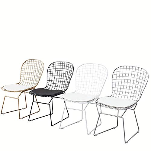 Chaise en fer forgé design industriel avec dossier ergonomique noir