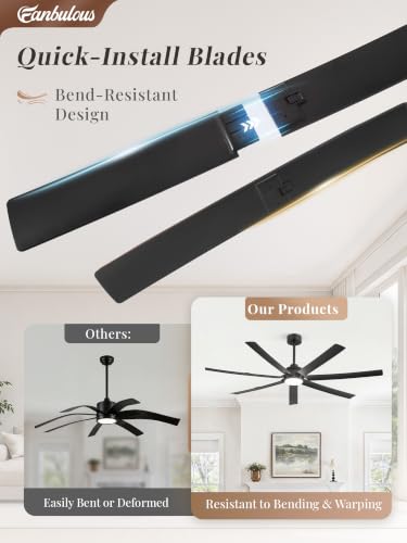 Fanbulous 66-Inch Black 6-Speed Ceiling Fan w/ Light + Remote $66 + Free S/H + 40% Off Code COUNTDOWN10 - image 4