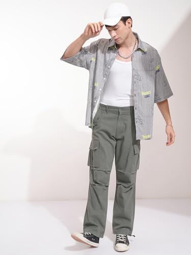 Image of Highlander Men's Utility Pocket Cargo Trousers |Parachute Cargo Trousers |Durable & Functional | Outdoor Ready | Trouser for Men | Men Trousers