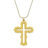 Anniyo Ethiopia Cross Pendant Necklace Eritrean Traditional Jewelry Habesha African Ethnic Jewelry (60cm or 23.6 Inches)