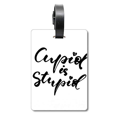 Étiquette de valise originale humour Cupidon au terminal de l'aéroport