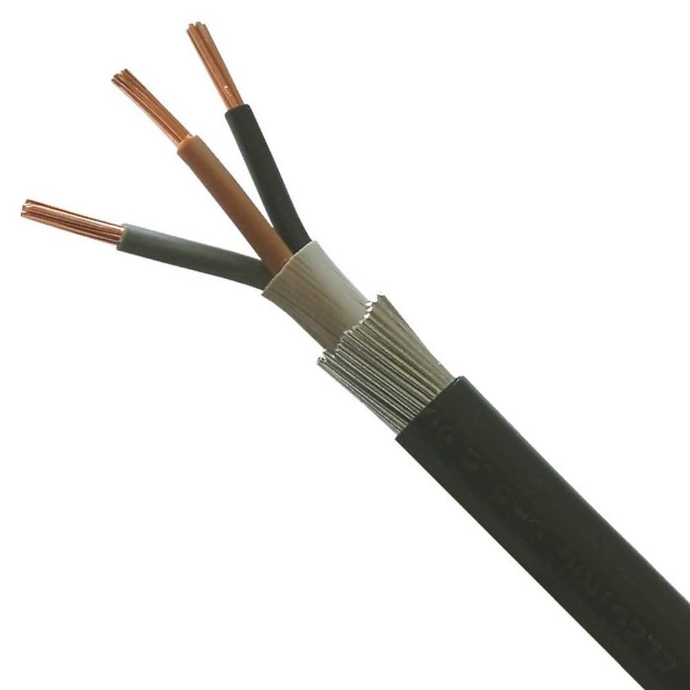 Event Distribution Black All Lengths Swa Steel Wire Armoured 1.5Mm 3 Core Cable Outdoor Cable 6943X (5M)