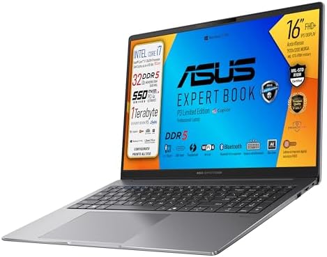 ASUS Notebok P3, Intel I7 13620H,10Core, Ram DDR5 32Gb, SSD Pci Nvme da 1Tb, Display IPS 16" WUXGA, Wi-FI 6, Display port, lan rj45, Bt, Tastiera retroilluminata, fingerprint, Win11Pro, Ready to use