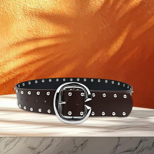 Grommet Waist Belt Punk Eyelet Charm Wide Chain Trendy Grunge Buckle Modern Waistband Chain Studded For Women Fashion3