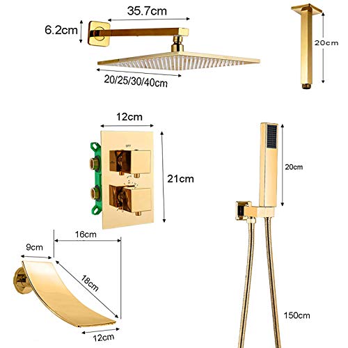 Ensemble de douche thermostatique or pour résoudre les variations de température d'eau - 4