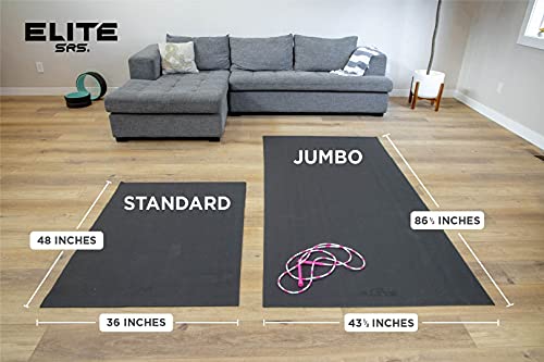 Elitesrs Premium Jump Rope Mat; Large Format (48"X36"X1/4") Indoor / Outdoor Non Slip Mat #TOP2