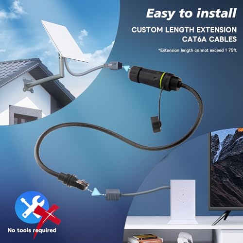 Adaptador Ethernet Starlink Gen 3/Mini RJ45 IP68 miniatura 4