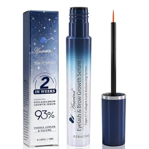 Serum Pestañas Crecimiento 5ML, Serum para pestañas, Suero Pestañas, Solución Pestañas, Sérum Crece Pestañas, Aplicación Diaria, para Unas Pestañas y Cejas más Gruesas y Voluminosas