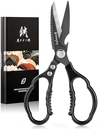 Emojoy Kitchen Shears for Food, Titanium Kitchen Scissors All Pur...