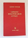 gustav becker grandfather clock  Catalogi bibliothecarum antiqui
