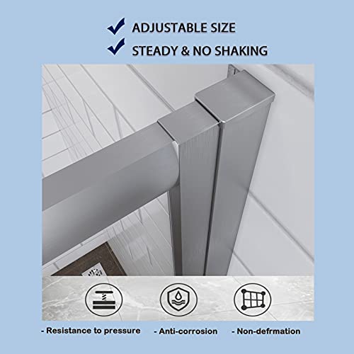Sunny Shower Corner Shower Enclosure 1/4 In. Clear Glass Sliding Shower Doors, 34 In. X 34 In. X 72 In. Bath Door, Brushed Nickel Finish Corner Shower Glass Enclosure (Shower Base Not Included) #TOP5