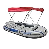 【Einfach zu tragen und zu lagern】Das abnehmbare und zusammenklappbare Design und die Aufbewahrungstasche mit Reißverschluss machen es einfach, das Boat-Top-Covers-Dach zu verstauen und mitzunehmen, wohin Sie gehen. Gleichzeitig ermöglichen die einfache Konstruktion und das komplette Zubehör, dass Sie es im Handumdrehen aufbauen und Ihre Reise beginnen können.