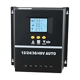 Für MPPT Solarladeregler 150 A mit LCD-Display, 12 V/24 V/36 V/48 V, automatische Erkennung, Dual-USB-Anschlüsse, Legierungs-Kühlkörper, Lichtsteuerungsverzögerung für netzunabhängige Stromversorgung