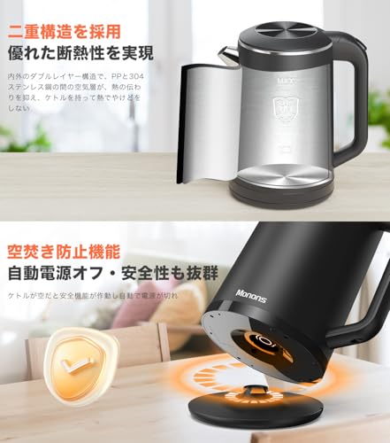 モノンズ(Monons) 電気ケトル 1.6L の商品画像 7