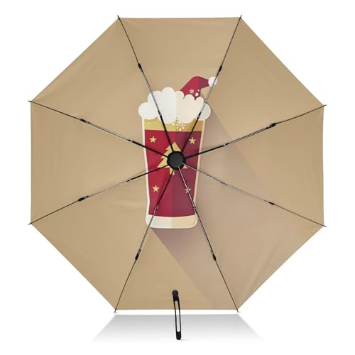 Parapluie compact de Noël Soda portable et automatique, le cadeau idéal pour l'hiver