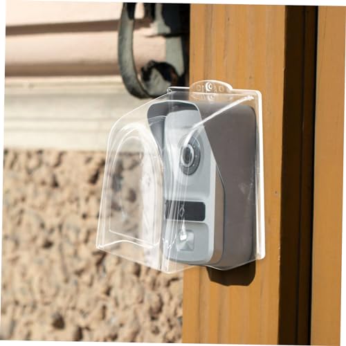 Cubierta para timbre exterior impermeable y protector plástico transparente de lluvia 7