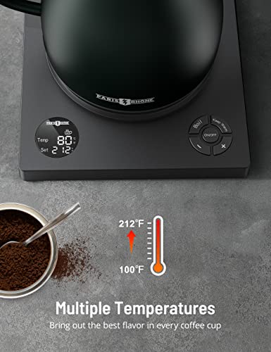 Image of Electric Kettle Temperature Control, 1.7L 1500W Electric Tea Kettle with 13 Temperature Settings, Strix Thermostat, LED Display&Touch Control, Auto Shut-Off Protection, Boil Dry Protection