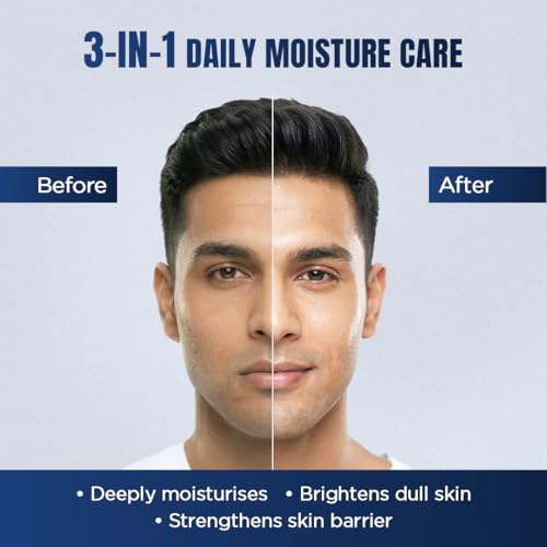 Image of The Man Company Moisturising Gel Cream for Men | 80 ml | With Niacinamide, Glycerin & Squalane | Lightweight Oil-Free Face Moisturizer | 24-Hour Hydration | Controls Excess Oil | Non-Sticky Formula | Strengthens Skin Barrier | All Skin Types