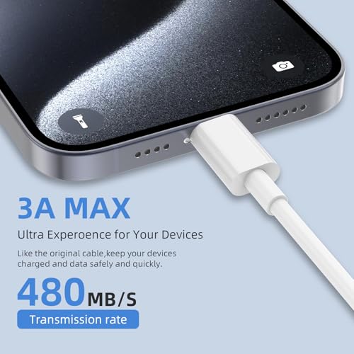 image for LDHTY Car Carplay for iPhone 17 16 15 Charger Cord, 2Pack [3FT+6FT] US