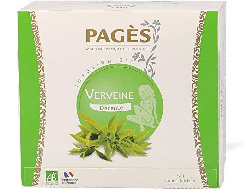 PAGÈS Infusion Verveine Bio Boite de 50 Sachets 138 g