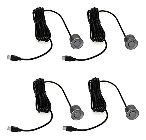 Sensor De Estacionamento Presença Ré com 4 Sensores e Display Aviso Sonoro (Prata)