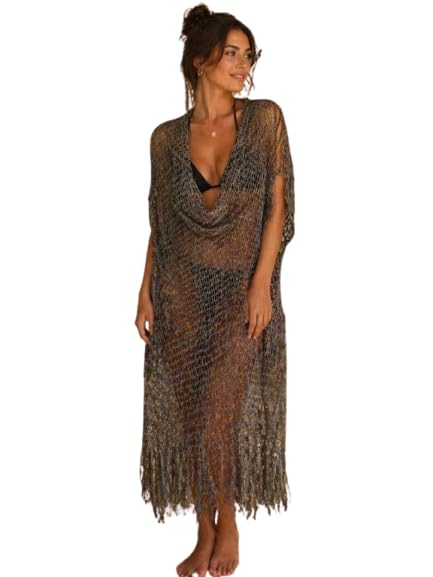 Robe de soirée longue en tulle multicolore style bohème transparent