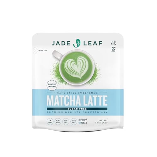 Image of Jade Leaf Sugar Free Matcha Latte Mix, 70g / 2.5oz | Keto Friendly Matcha Latte Mix - No Sifting Required - Sweetened with Monkfruit & Erythritol