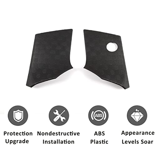 Llkuang Car Black Cowl Body Armor Outer Cowl Covers Side Corner Guards For Toyota Fj Cruiser 2007-2021,Headlight Abs Hood Side Trim Panel-1 Pair (Hood Side Corner Guard) #TOP5