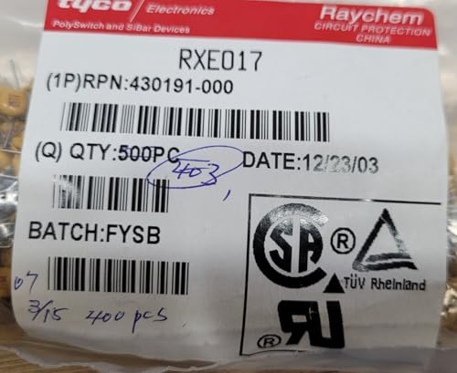 (5 PCS) RXE017 fits RAYCHEM Compatible with PTC Reset Fuse 60V 170MA Radial