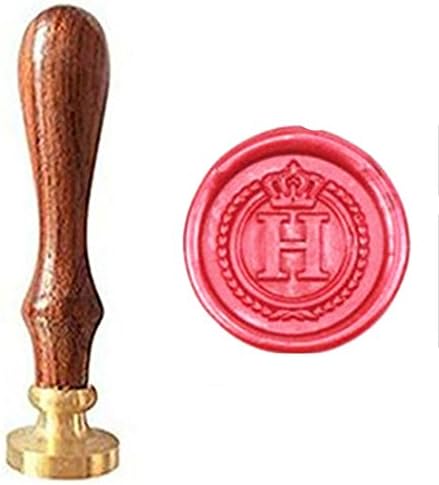 Vintage Alfabeto Inicial A a Z Corona Corona Monograma Letras en relieve, Invitaciones de boda, Tarjetas de regalo Sello de cera sello estacionario