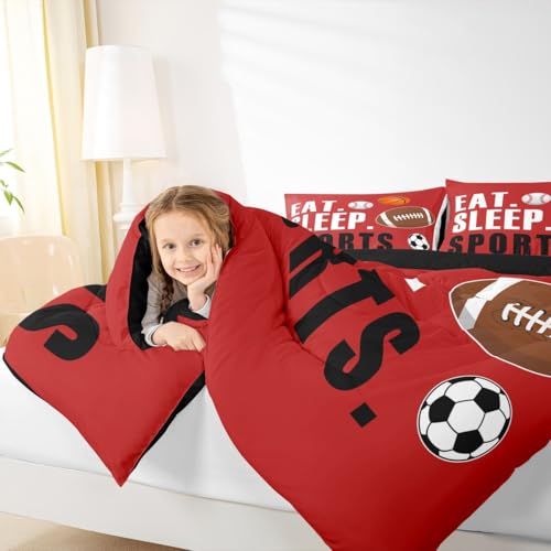 Image of Feelyou Sports Comforter Set King Size for Kids Boys Girls