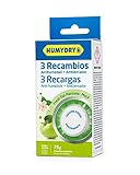 Contiene 3 recambios Mini Tab 75g con perfume de manzana.integrado